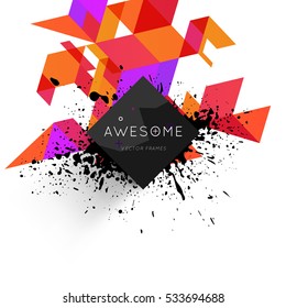 Geometric background Template for covers, flyers, banners, posters and placards, may be used for presentations and books, EPS10 vector illustration
