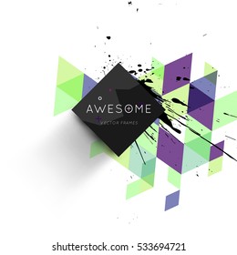 Geometric background Template for covers, flyers, banners, posters and placards, may be used for presentations and books, EPS10 vector illustration