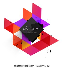 Geometric background Template for covers, flyers, banners, posters and placards, may be used for presentations and books, EPS10 vector illustration