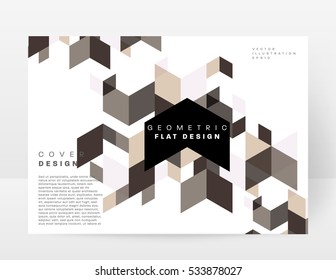 Geometric background Template for covers, flyers, banners, posters and placards, may be used for presentations and books, EPS10 vector illustration