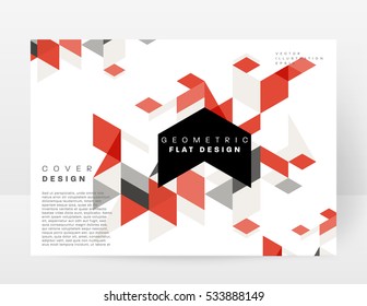 Geometric background Template for covers, flyers, banners, posters and placards, may be used for presentations and books, EPS10 vector illustration