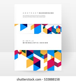 Geometric background Template for covers, flyers, banners, posters and placards, may be used for presentations and books, EPS10 vector illustration