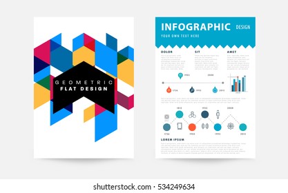Geometrische Hintergrundvorlage für Cover, Flyer, Banner, Poster und Plakate, kann für Präsentationen und Bücher verwendet werden, EPS10 Vektorgrafik