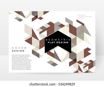 Geometric background Template for covers, flyers, banners, posters and placards, may be used for presentations and books, EPS10 vector illustration