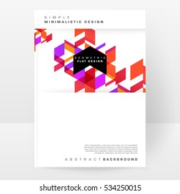 Geometric background Template for covers, flyers, banners, posters and placards, may be used for presentations and books, EPS10 vector illustration