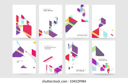 Modelo de fundo geométrico para capas, folhetos, banners, cartazes e cartazes, pode ser usado para apresentações e livros, ilustração vetorial EPS10