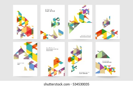 Plantilla de fondo geométrico para cubiertas, volantes, pancartas, carteles y carteles, puede utilizarse para presentaciones y libros, ilustración vectorial EPS10