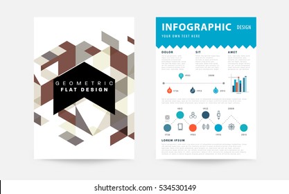 Geometric background Template for covers, flyers, banners, posters and placards, may be used for presentations and books, EPS10 vector illustration