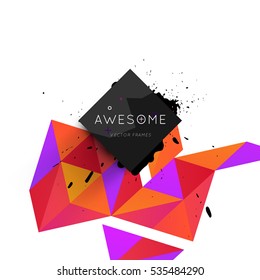 Geometric background Template for covers, flyers, banners, posters and placards, may be used for presentations and books, EPS10 vector illustration