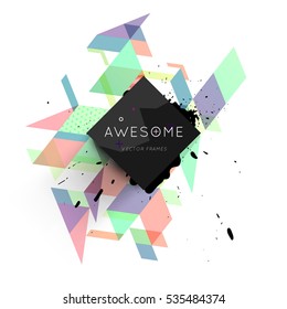 Geometric background Template for covers, flyers, banners, posters and placards, may be used for presentations and books, EPS10 vector illustration