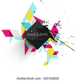 Geometric background Template for covers, flyers, banners, posters and placards, may be used for presentations and books, EPS10 vector illustration