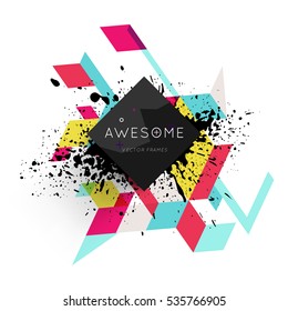 Geometric background Template for covers, flyers, banners, posters and placards, may be used for presentations and books, EPS10 vector illustration