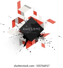 Geometric background Template for covers, flyers, banners, posters and placards, may be used for presentations and books, EPS10 vector illustration