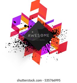 Geometric background Template for covers, flyers, banners, posters and placards, may be used for presentations and books, EPS10 vector illustration