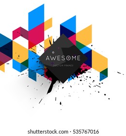 Geometrische Hintergrundvorlage für Cover, Flyer, Banner, Poster und Plakate, kann für Präsentationen und Bücher verwendet werden, EPS10 Vektorgrafik