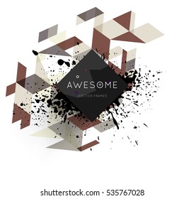 Plantilla de fondo geométrico para cubiertas, volantes, pancartas, carteles y carteles, puede utilizarse para presentaciones y libros, ilustración vectorial EPS10