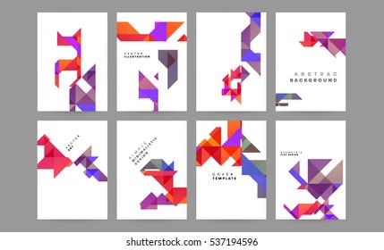 Plantilla de fondo geométrico para cubiertas, volantes, pancartas, carteles y carteles, puede utilizarse para presentaciones y libros, ilustración vectorial EPS10