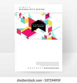 Geometric background Template for covers, flyers, banners, posters and placards, may be used for presentations and books, EPS10 vector illustration