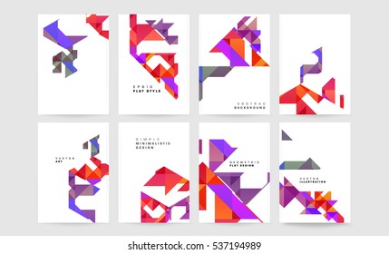 Geometric background Template for covers, flyers, banners, posters and placards, may be used for presentations and books, EPS10 vector illustration