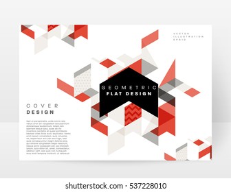 Geometric background Template for covers, flyers, banners, posters and placards, may be used for presentations and books, EPS10 vector illustration