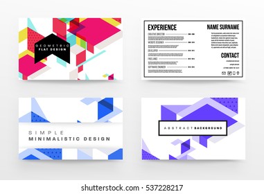 Plantilla de fondo geométrico para cubiertas, volantes, pancartas, carteles y carteles, puede utilizarse para presentaciones y libros, ilustración vectorial EPS10
