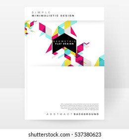 Plantilla de fondo geométrico para cubiertas, volantes, pancartas, carteles y carteles, puede utilizarse para presentaciones y libros, ilustración vectorial EPS10