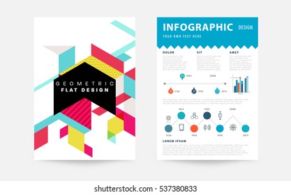 Geometric background Template for covers, flyers, banners, posters and placards, may be used for presentations and books, EPS10 vector illustration