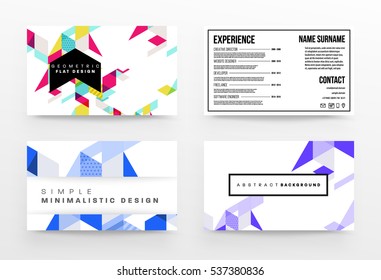 Plantilla de fondo geométrico para cubiertas, volantes, pancartas, carteles y carteles, puede utilizarse para presentaciones y libros, ilustración vectorial EPS10