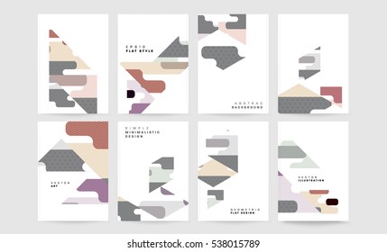 Plantilla de fondo geométrico para cubiertas, volantes, pancartas, carteles y carteles, puede utilizarse para presentaciones y libros, ilustración vectorial EPS10
