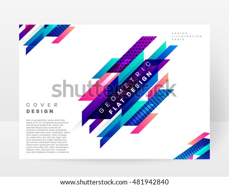 Geometric background. Template for covers, flyers, banners, posters and placards. Eps10 vector illustration