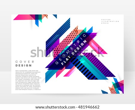Geometric background. Template for covers, flyers, banners, posters and placards. Eps10 vector illustration