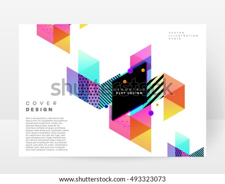 Geometric background Template for covers, flyers, banners, posters and placards, may be used for presentations and book covers, EPS10 vector illustration