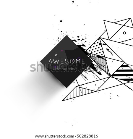 Geometric background Template for covers, flyers, banners, posters and placards, may be used for presentations and book covers, EPS10 vector illustration