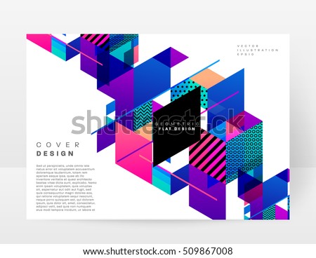 Geometric background Template for covers, flyers, banners, posters and placards, may be used for presentations and book covers, EPS10 vector illustration