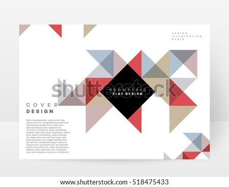 Geometric background Template for covers, flyers, banners, posters and placards, may be used for presentations and books, EPS10 vector illustration
