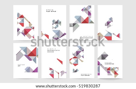 Geometric background Template for covers, flyers, banners, posters and placards, may be used for presentations and books, EPS10 vector illustration