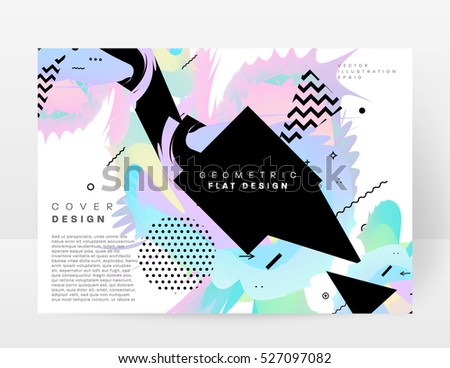Geometric background Template for covers, flyers, banners, posters and placards, may be used for presentations and books, EPS10 vector illustration
