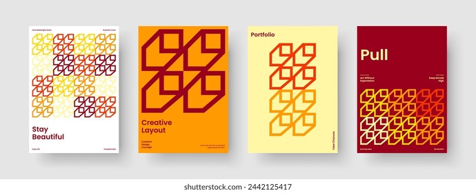 Plantilla de fondo geométrico. Diseño de portada de libro moderno. Diseño de informe aislado. Pancarta. Cartel. Volante. Folleto. Presentación empresarial. Cartera. Cuaderno. Publicidad. Boletín informativo. Revista