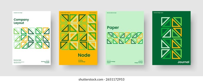 Modelo de Plano de Fundo Geométrico. Layout de Panfleto Moderno. Resumo do projeto de apresentação de negócios. Brochura. Relatório. Capa de Livro. Cartaz. Faixa. Identidade da marca. Revista. Notebook. Carteira. Folheto