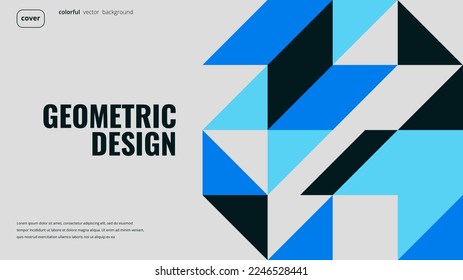 Geometric background template for presentation design, advertising, sport, fitness, architecture or business concept.