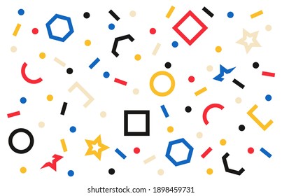 Geometric background in trendy color. Geometric shapes, isolated in flat design. Template cover in minimal design. Vector illustration