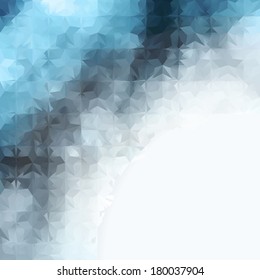 Geometric background triangle with place for your text. Colorful mosaic, EPS8 - vector graphics.