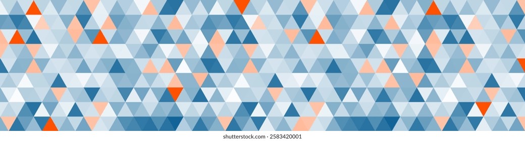 Geometric background of triangles. Blue color geometric shapes banner, poster, flyer, brochure, cover. Modern abstract vector texture.