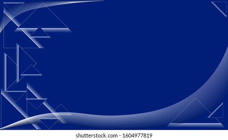 Geometric background from triangles of classic trendy blue