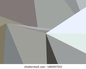 geometric background with triangles of different shapes and sizes. A combination of geometric shapes. Modern minimalist style Vector illustration Abstract paper, polygonal pattern, origami style