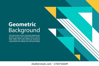 Geometric background with triangles in minimalistic style. Graphic design element