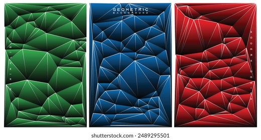 Geometric background with triangles . Modern geometric background for business or corporate presentation. Vector 