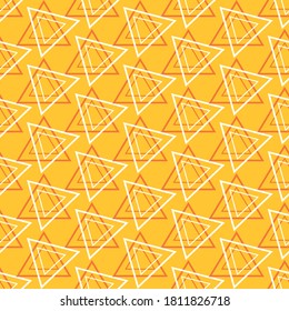 Geometric background with triangles on orange tone and composition in a modern style. Seamless background for wallpaper. Vector illustration.
