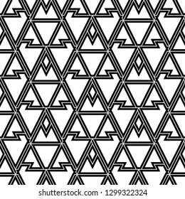 Geometric background. Triangles, rhombuses, parallelograms, trapeziums, polygons pattern. Geometrical figures wallpaper. Shapes backdrop. Digital paper, abstract. Seamless ornament