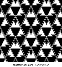 Geometric background. Triangles, rhombuses, parallelograms, trapeziums, polygons pattern. Geometrical figures wallpaper. Shapes backdrop. Digital paper, abstract. Seamless ornament